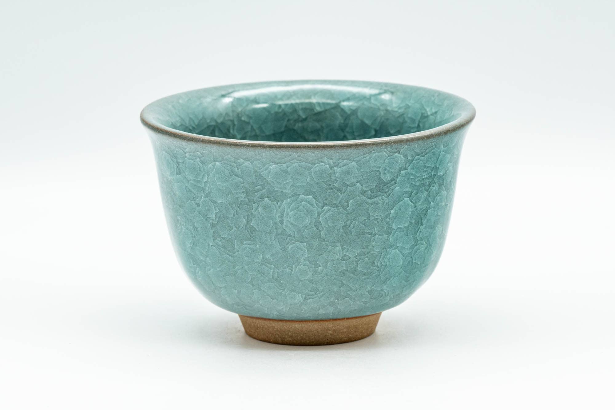 Japanese Teacup - Teal Snowflake Celadon Glazed Yunomi - 150ml