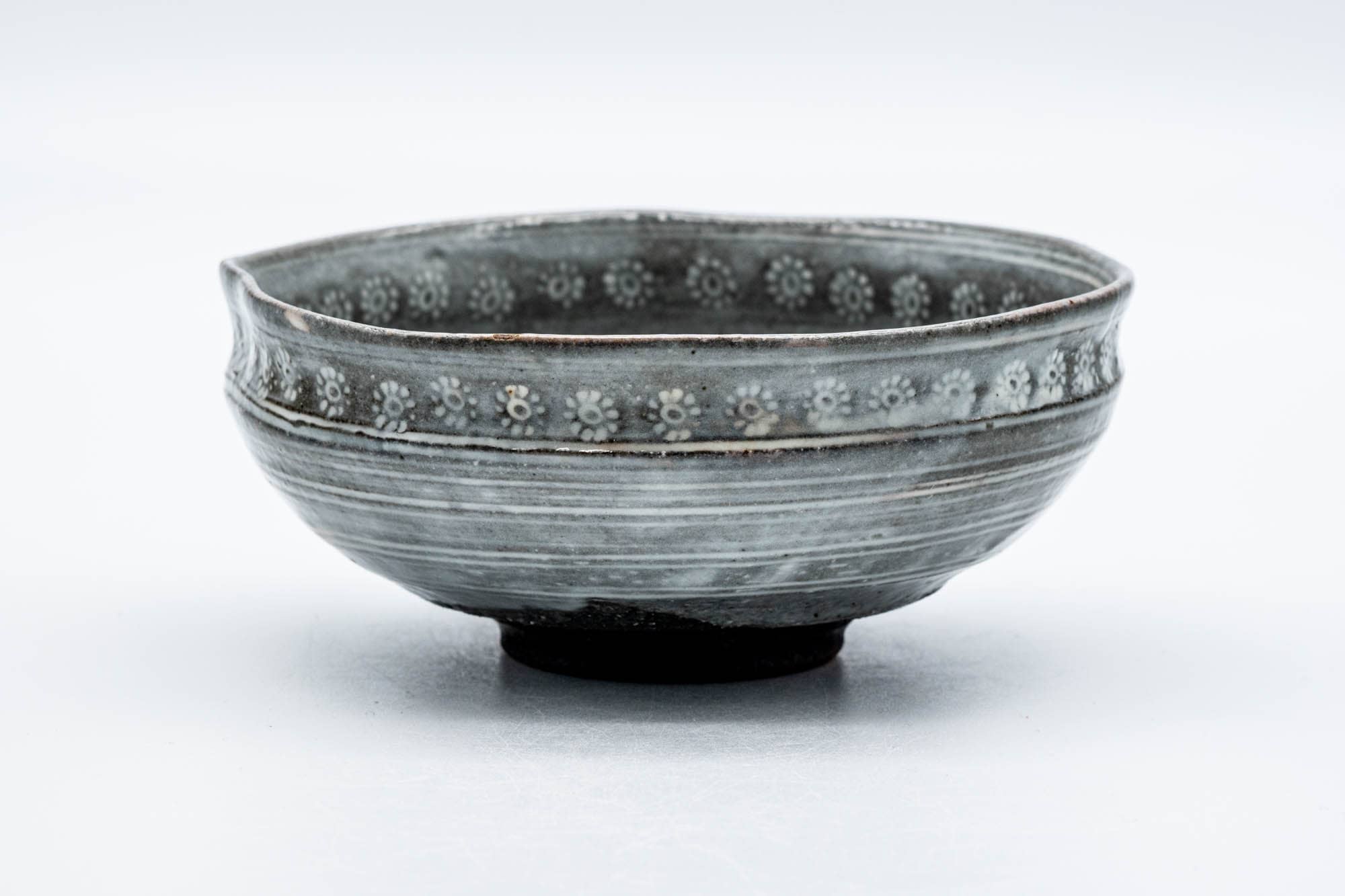 Japanese Matcha Bowl - Chrysanthemum Mishima Kiyomizu-yaki Chawan - 150ml