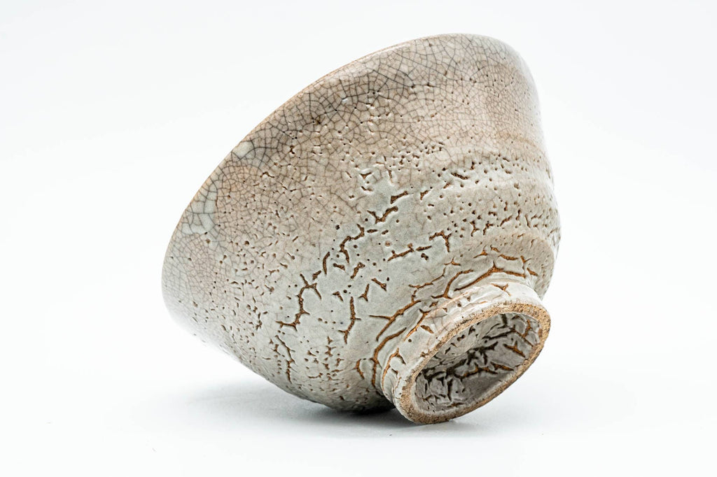 Japanese Matcha Bowl - 大井戸 Kairagi Shiro Glazed Ido-gata Chawan with Tomobako Wooden Box - 350ml