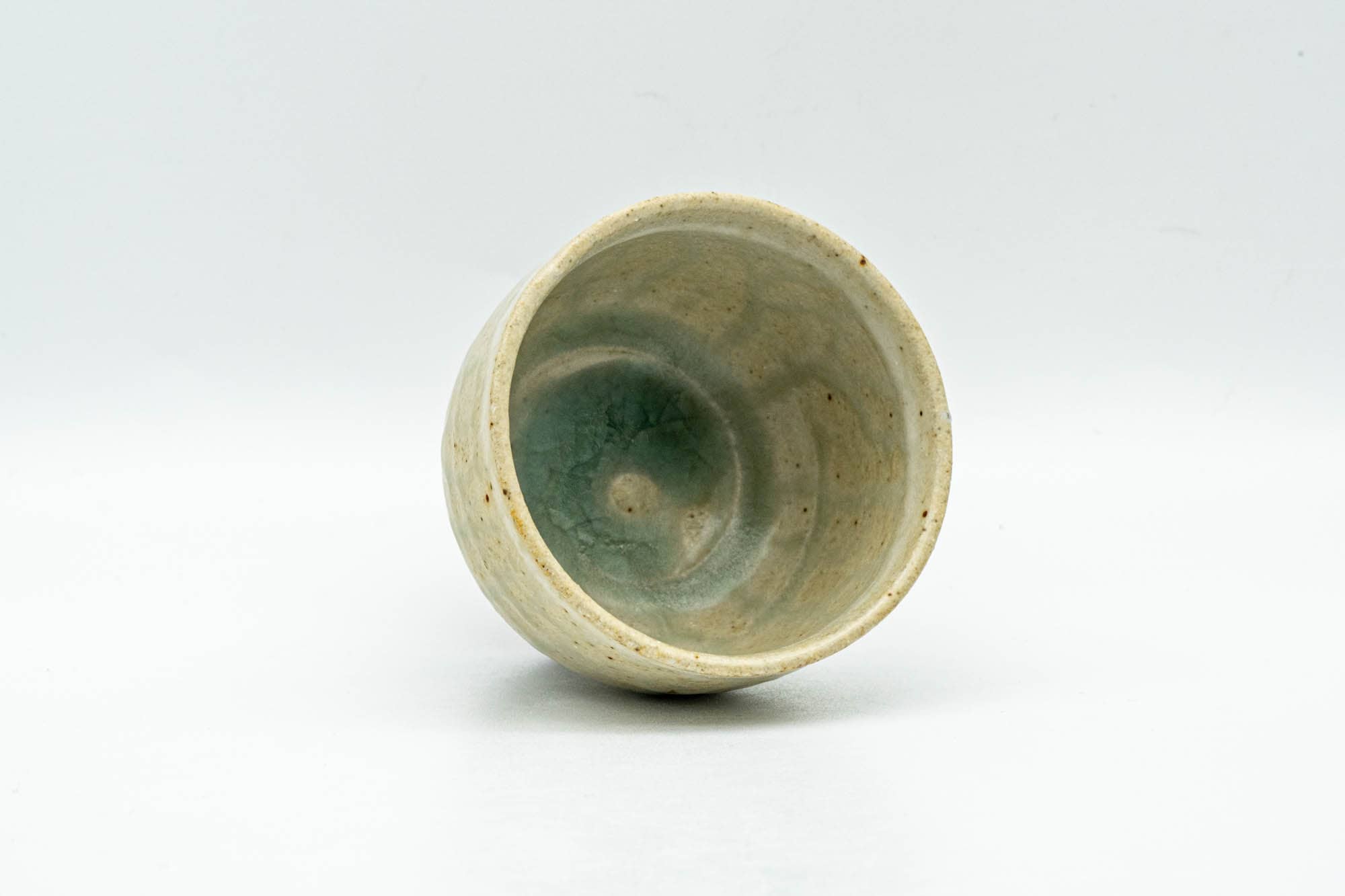 Japanese Teacup - Green Celadon Drip-Glazed Yunomi - 65ml