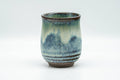 Japanese Teacup - Green White Hare's Fur Drip-Glazed Agano-yaki Yunomi - 175ml