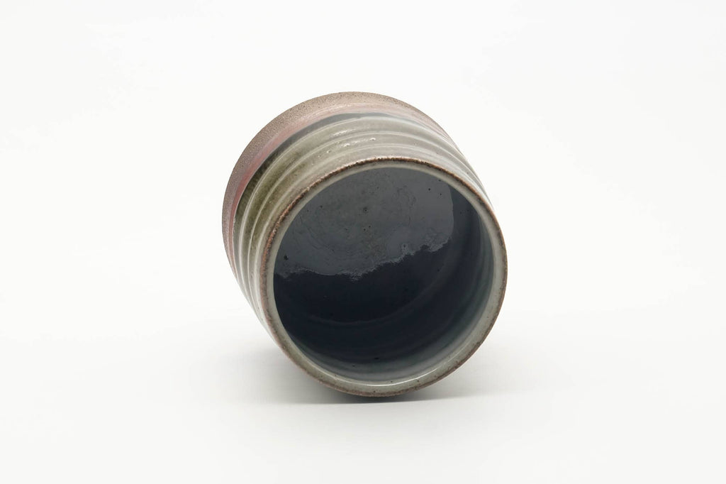 Japanese Teacup - Large Green Drip-Glazed Yunomi - 250ml
