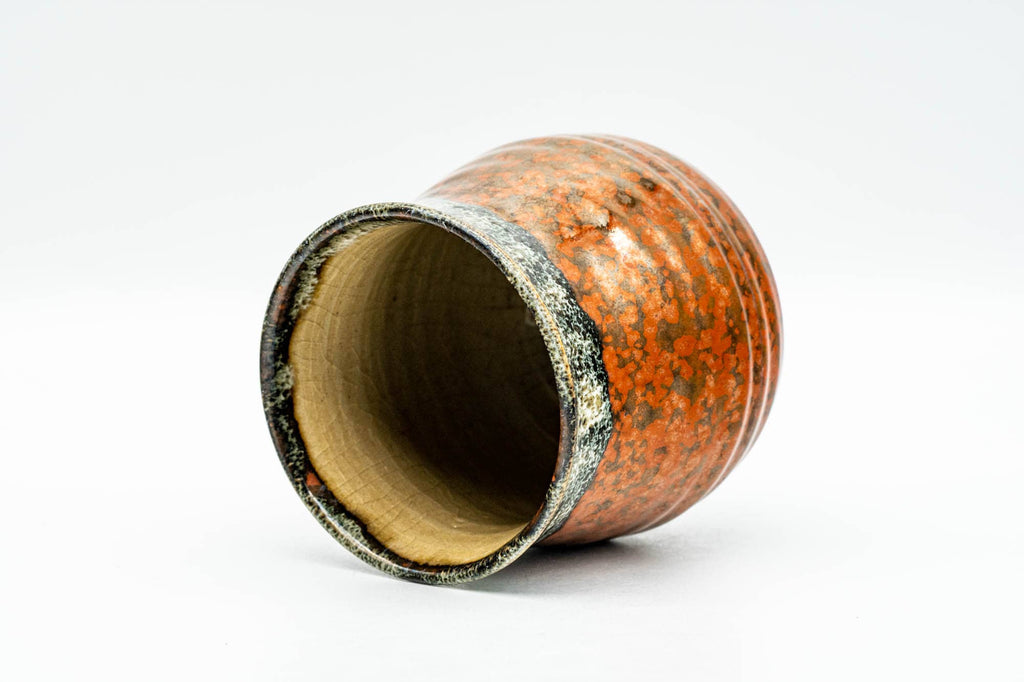 Japanese Teacup - Red Speckled Hare's Fur Glazed Yunomi - 160ml