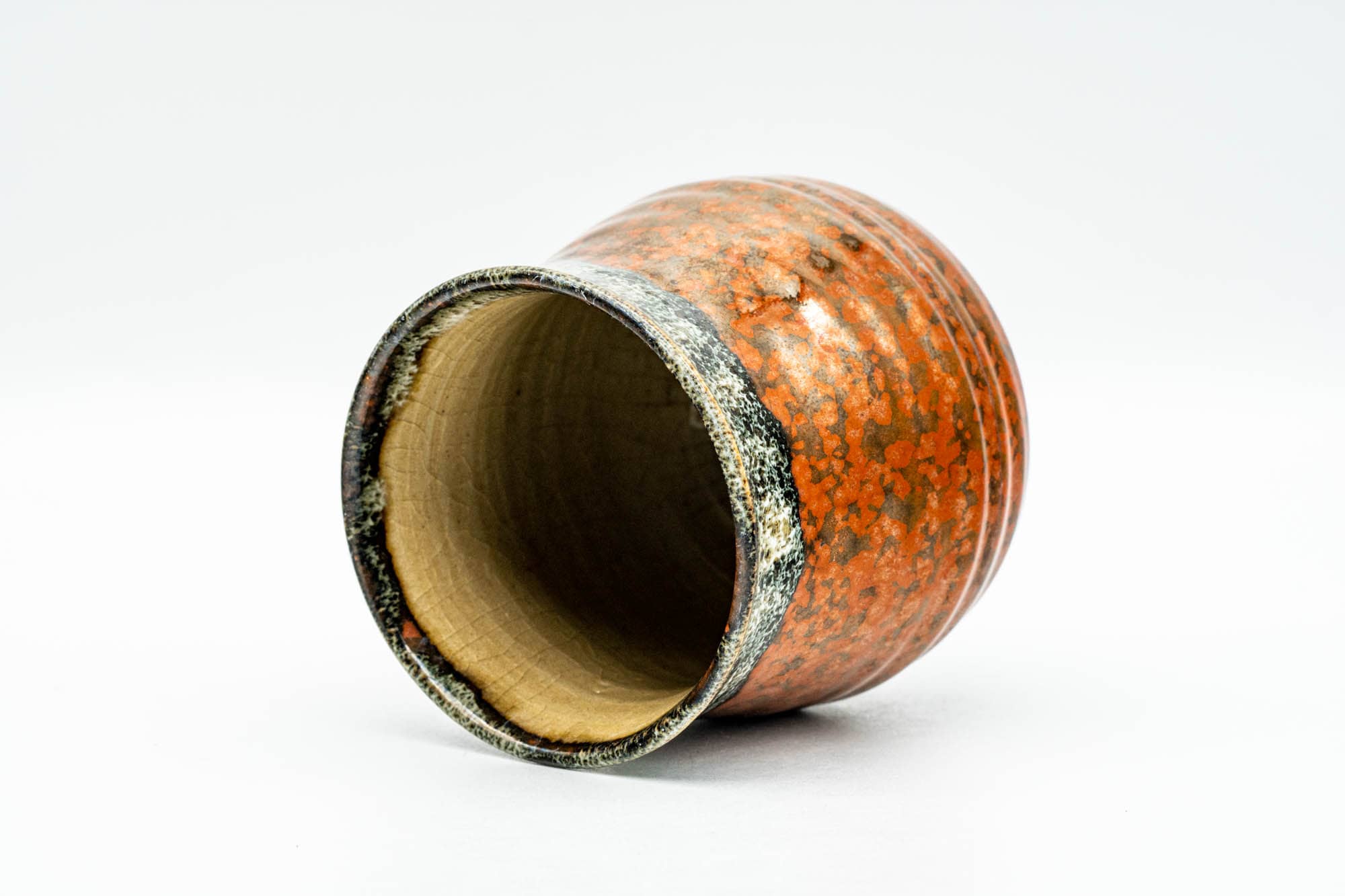 Japanese Teacup - Red Speckled Hare's Fur Glazed Yunomi - 160ml