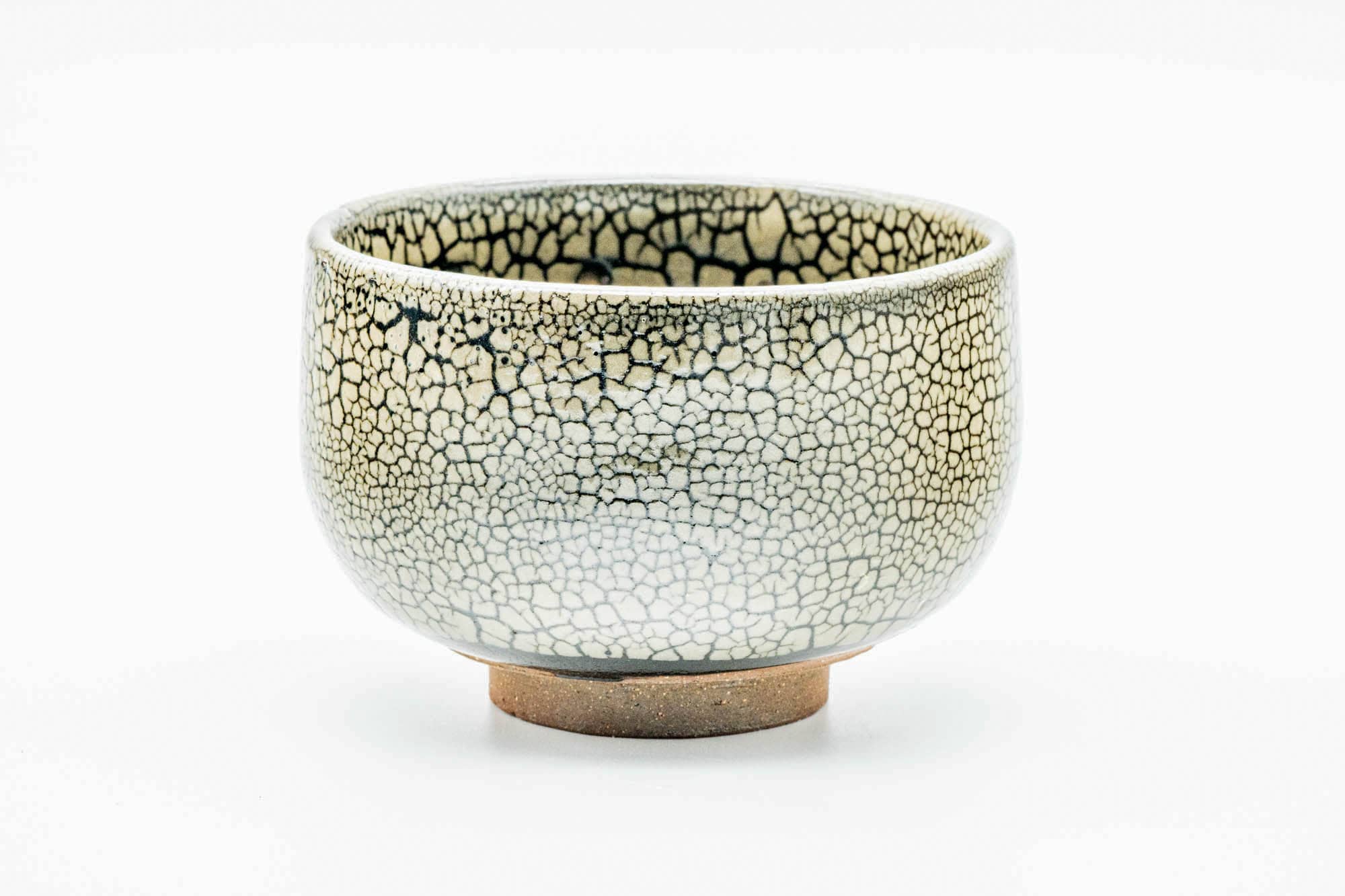 Japanese Matcha Bowl - Green Reptilian Glazed Hantsutsu-gata Chawan - 300ml