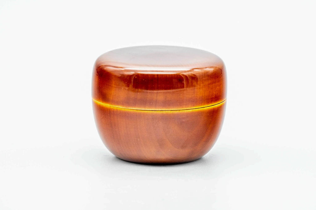 Japanese Ko-Natsume - 小棗 Orange Lacquered Matcha Tea Caddy - 40ml