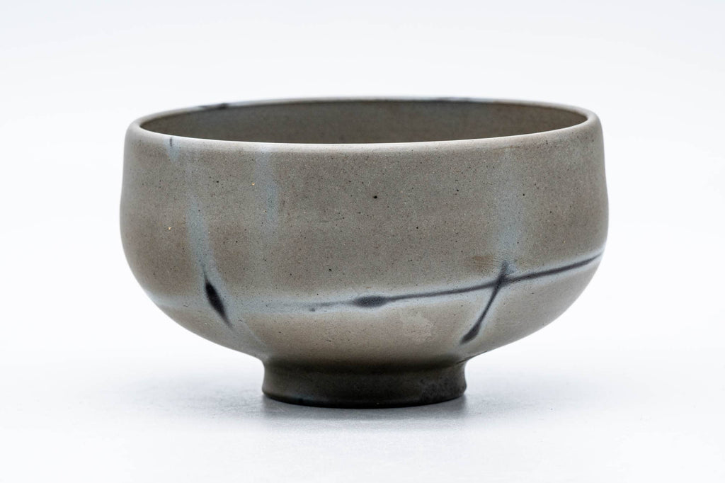 Japanese Matcha Bowl - Grey Hidasuki Bizen-yaki Chawan 木村興楽園 - Kimura Tourakuen - 150ml