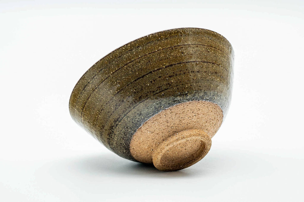 Japanese Matcha Bowl - Beige Brown Speckled Sugi-nari Chawan - 300ml