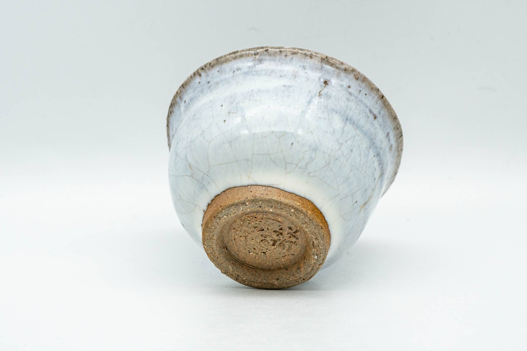 Japanese Teacups - Pair of Milky White Glazed Wabi-Sabi Guinomi - 60ml
