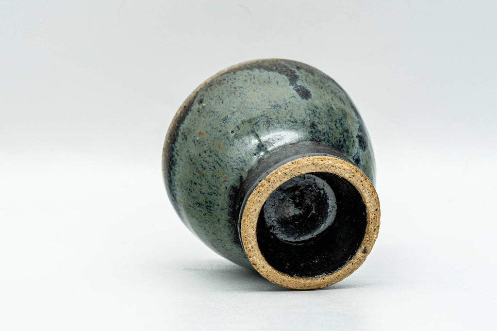 Japanese Teacup - Blue-Green Drip-Glazed Guinomi - 35ml