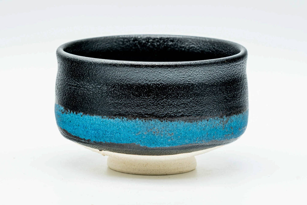 Japanese Matcha Bowl - 杉浦芳樹 Sugiura Yoshiki - 兎月窯 Utsuki Kiln - Umi Cerulean Blue Glazed Seto-yaki Chawan - 250ml