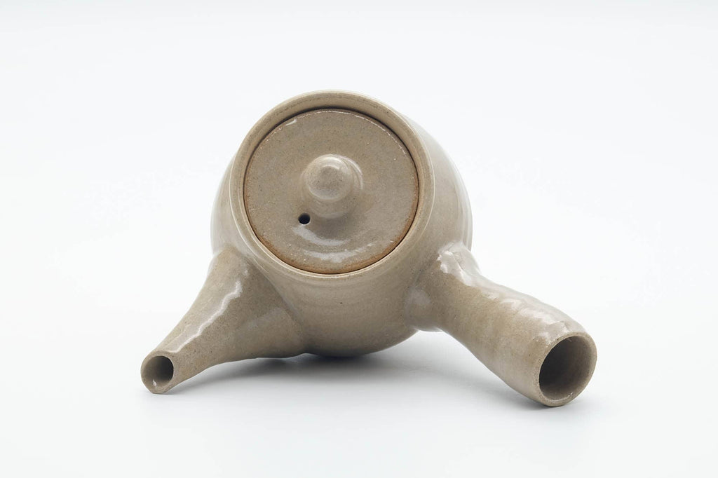 Japanese Kyusu - Floral Beige Glazed Ceramic Filter Teapot - 250ml
