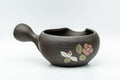 Japanese Yuzamashi - Floral Black Side-Handled Water Cooler - 250ml