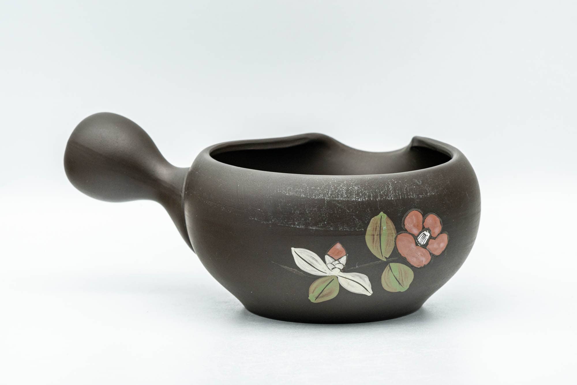 Japanese Yuzamashi - Floral Black Side-Handled Water Cooler - 250ml