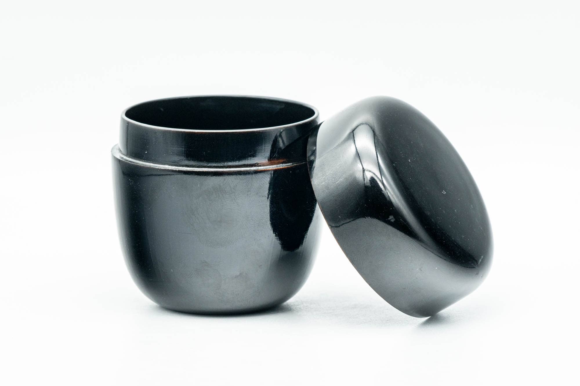 Japanese Natsume - Black Lacquered Wooden Matcha Tea Canister - 100ml