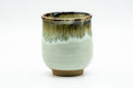 Japanese Teacup - White Beige Hare's Fur Drip-Glazed Yunomi - 170ml