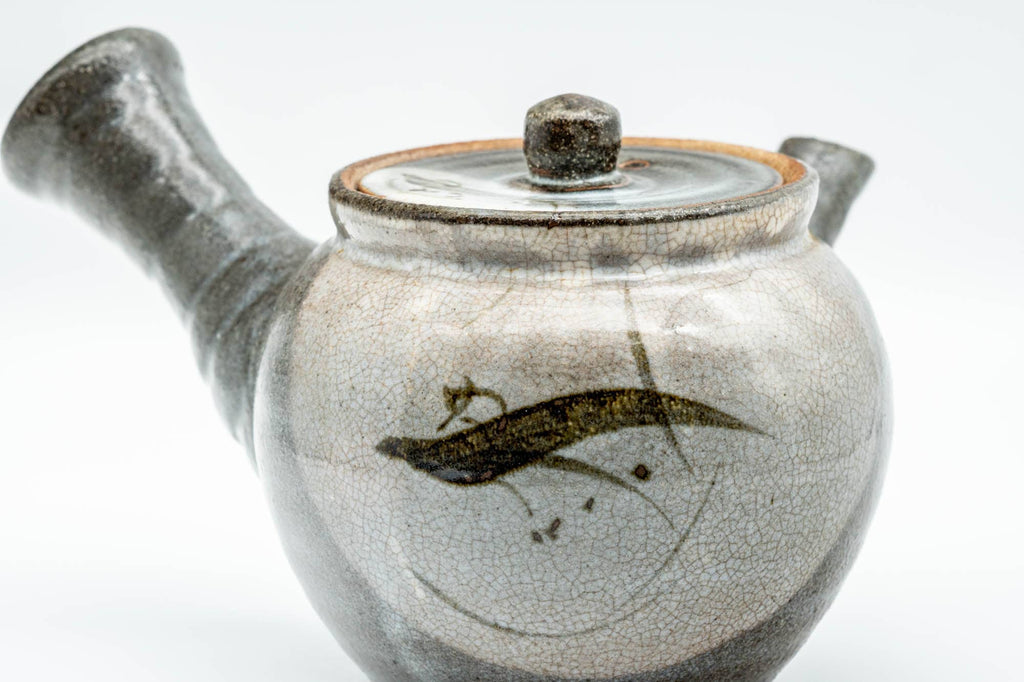 Japanese Kyusu - Bird Grey Karatsu-yaki Debeso Teapot - 350ml
