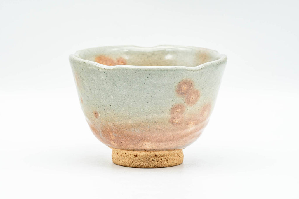 Japanese Teacup - 天鵬山 Tsubaki Kiln - Beige Pink Gohonte Hagi-yaki Yunomi - 100ml