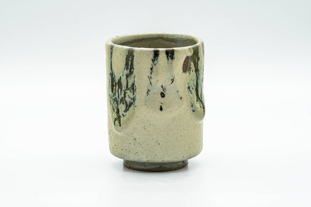 Japanese Teacup - Sage Green Thick Drip-Glazed Yunomi - 110ml