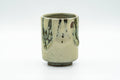 Japanese Teacup - Sage Green Thick Drip-Glazed Yunomi - 110ml