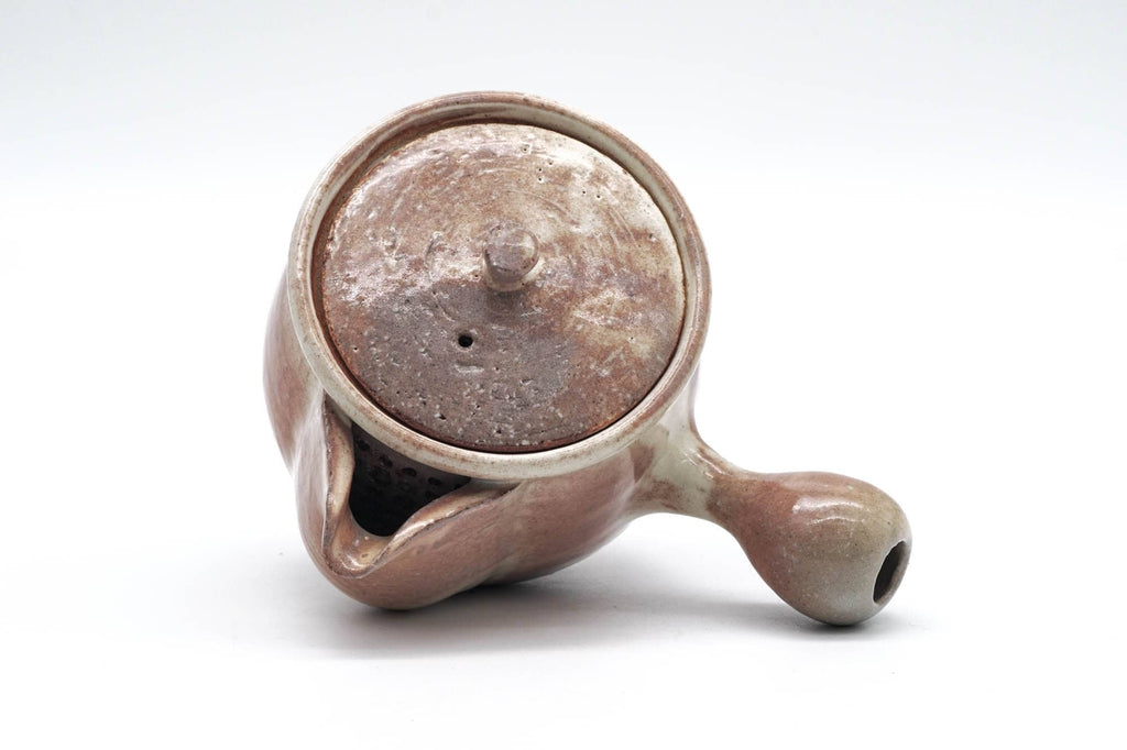 Japanese Kyusu - Brown Milky Drip-Glazed Hagi-yaki Ceramic Teapot - 220ml