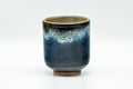Japanese Teacup - Black and Blue Glazed Tsutsu-gata Yunomi - 140ml