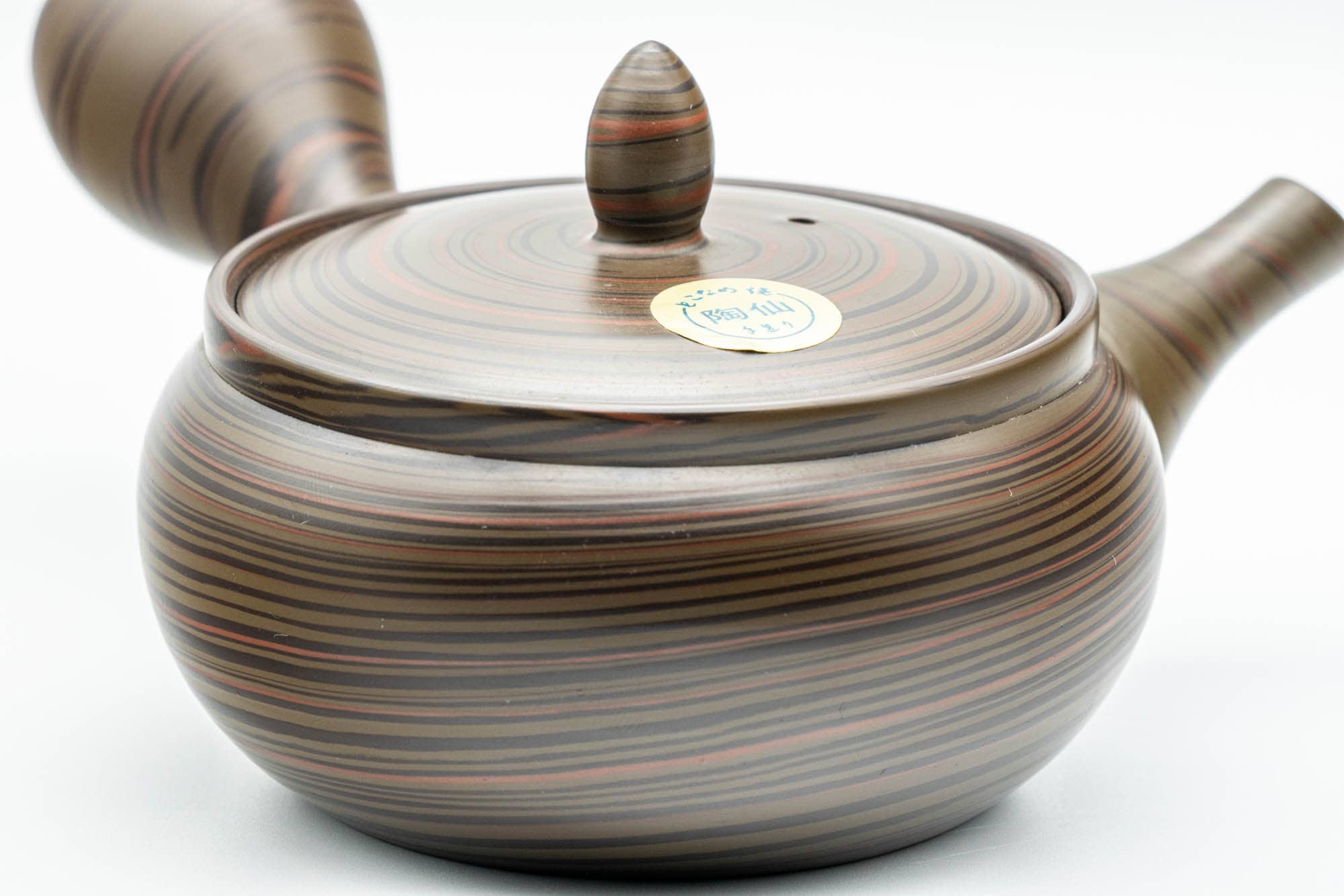 Japanese Kyusu - 陶仙 Hida Tosen - Nerikomi Tokoname-yaki Teapot - 230ml