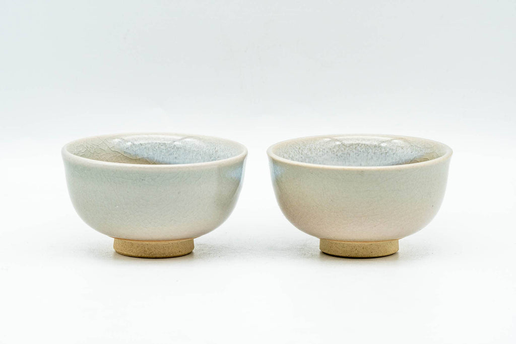 Japanese Teacup - 天鵬山 Tsubaki Kiln - Pair of Small Hagi-yaki Guinomi - 40ml