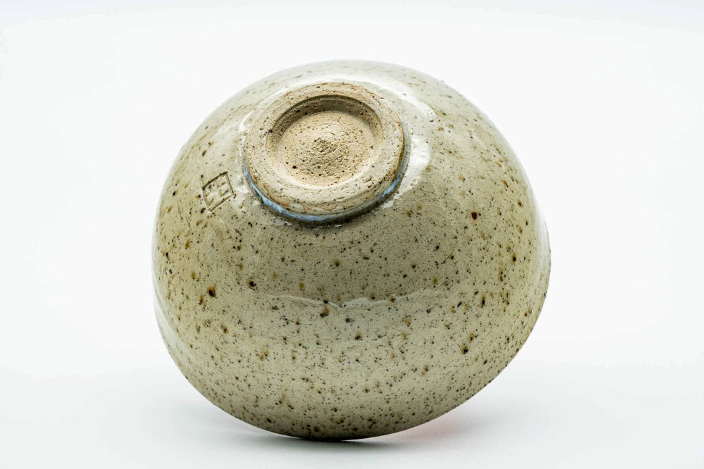 Japanese Matcha Bowl - Beige Brown Speckled Wan-nari Chawan - 250ml