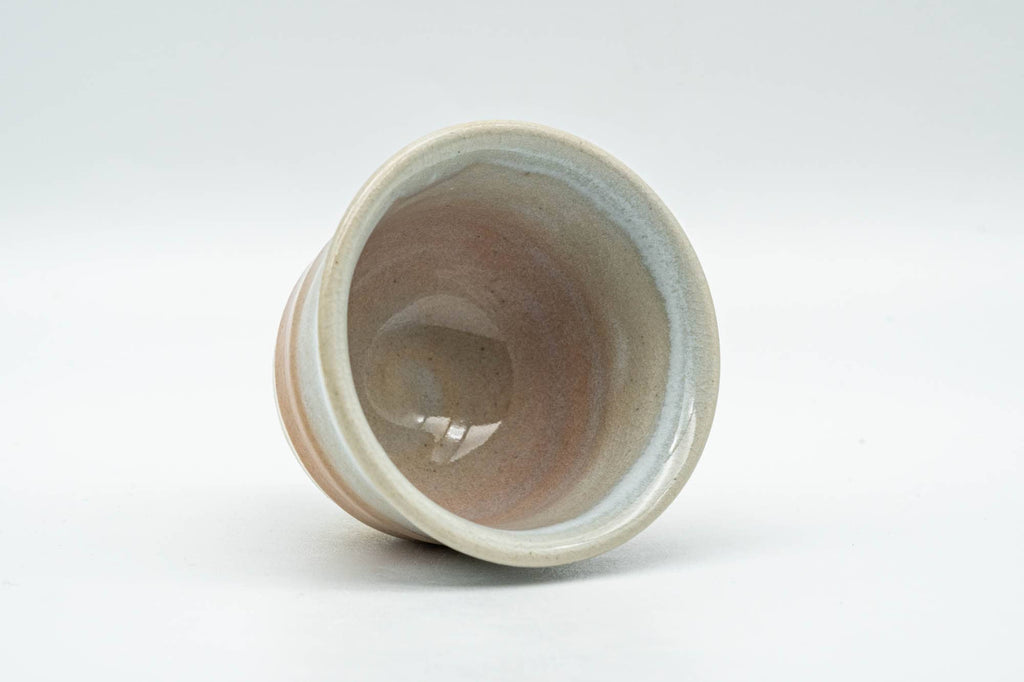 Japanese Teacup - Small Pink White Drip-Glazed Guinomi - 40ml