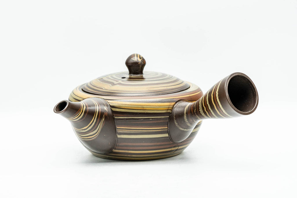 Japanese Kyusu - 伸康 Nobuyasu - Nerikomi Tokoname-yaki Teapot - 275ml
