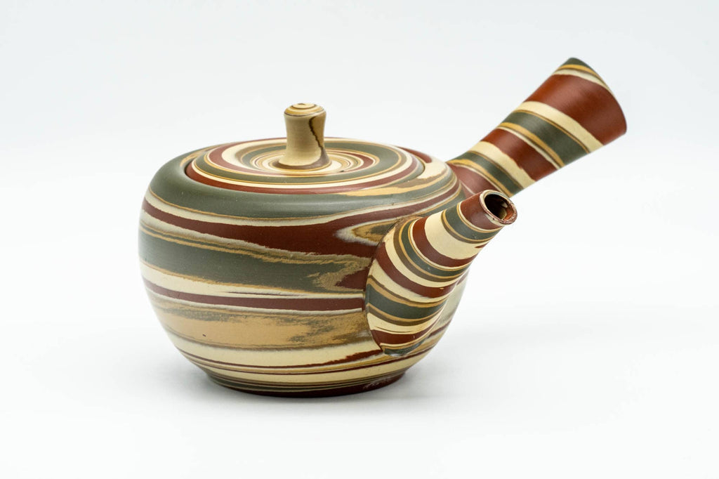 Japanese Kyusu - 友仙 Yusen - Nerikomi Tokoname-yaki Do-ake Teapot - 200ml