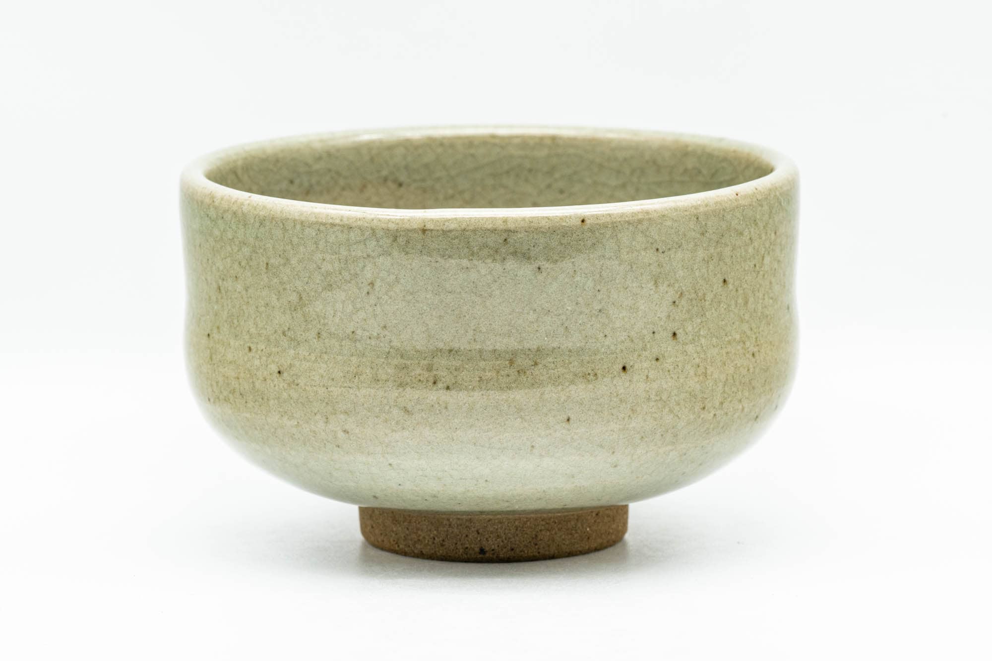 Japanese Matcha Bowl - Sage Celadon Glazed Abstract Chawan - 400ml
