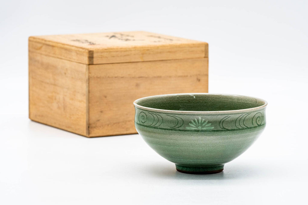 Japanese Matcha Bowl - Green Celadon Tenmoku Chawan - 200ml