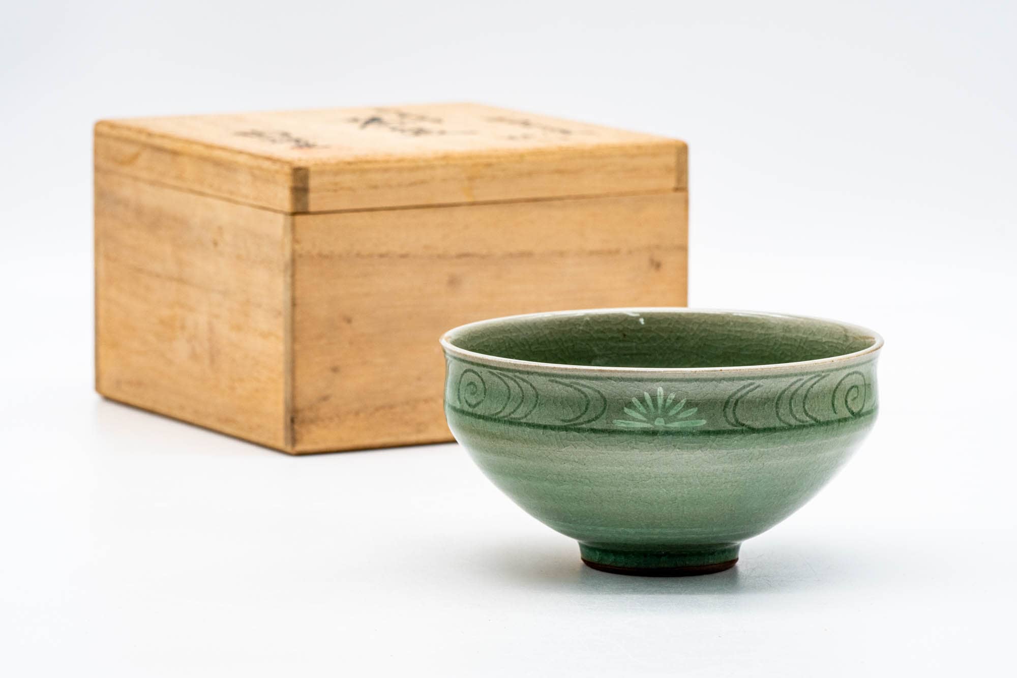 Japanese Matcha Bowl - Green Celadon Tenmoku Chawan - 200ml