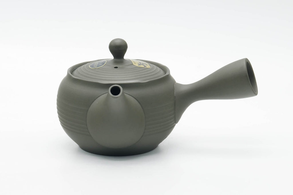 Japanese Kyusu - Floral Green Ryokudei Tokoname Mesh Teapot - 290ml