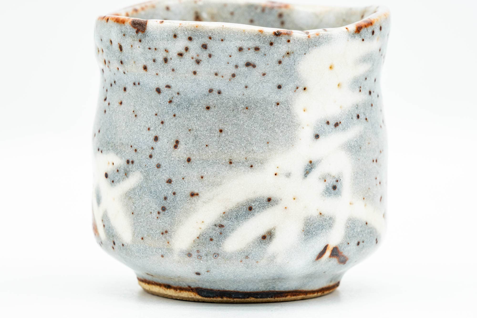 Japanese Teacup - Blue White Shino Glazed Mino-yaki Yunomi - 160ml