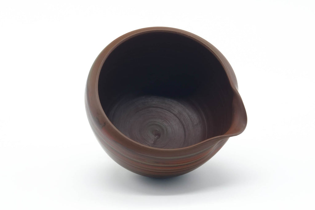 Japanese Katakuchi - Red Nerikomi Tokoname Handleless Yuzamashi - 235ml