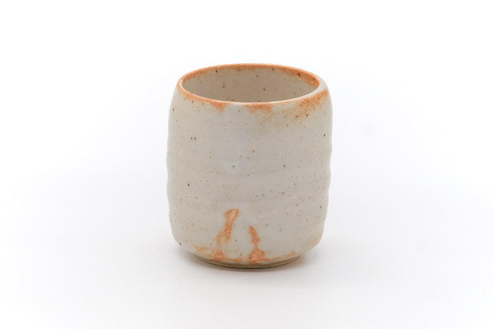 Japanese Teacup - White Shino Glazed Mino Yunomi - 100ml