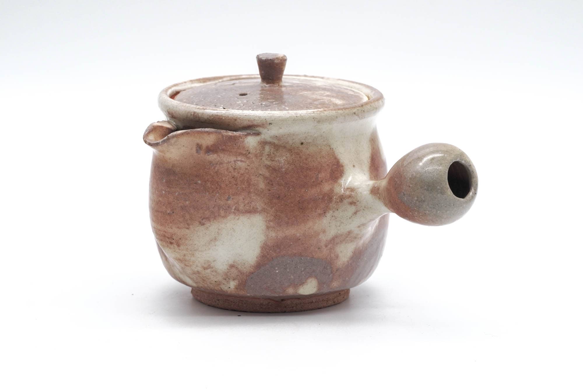 Japanese Kyusu - Brown Milky Drip-Glazed Hagi-yaki Ceramic Teapot - 220ml