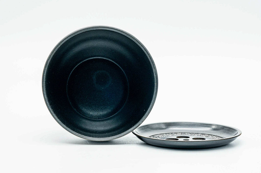 Japanese Cha-koboshi - Floral Engraved Lidded Water Bowl - 200ml
