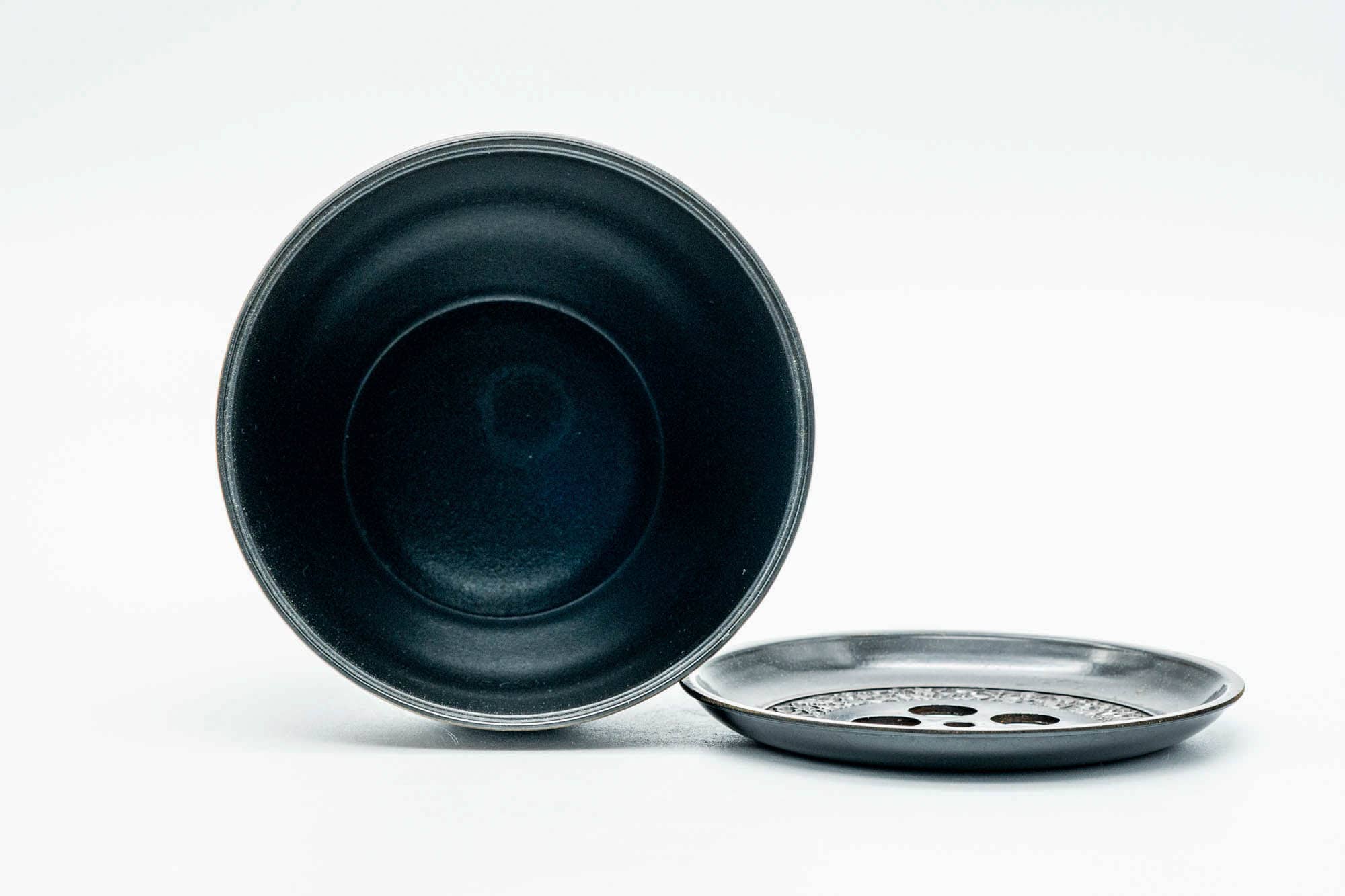 Japanese Cha-koboshi - Floral Engraved Lidded Water Bowl - 200ml