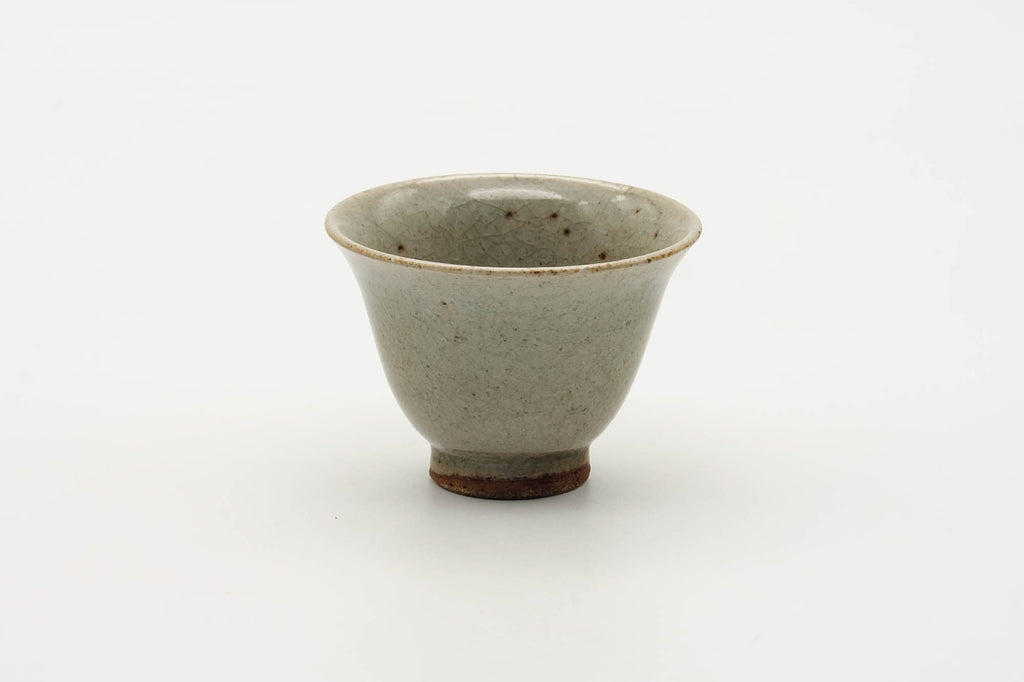 Japanese Teacup - Small Sage Gray Celadon Glazed Guinomi - 50ml