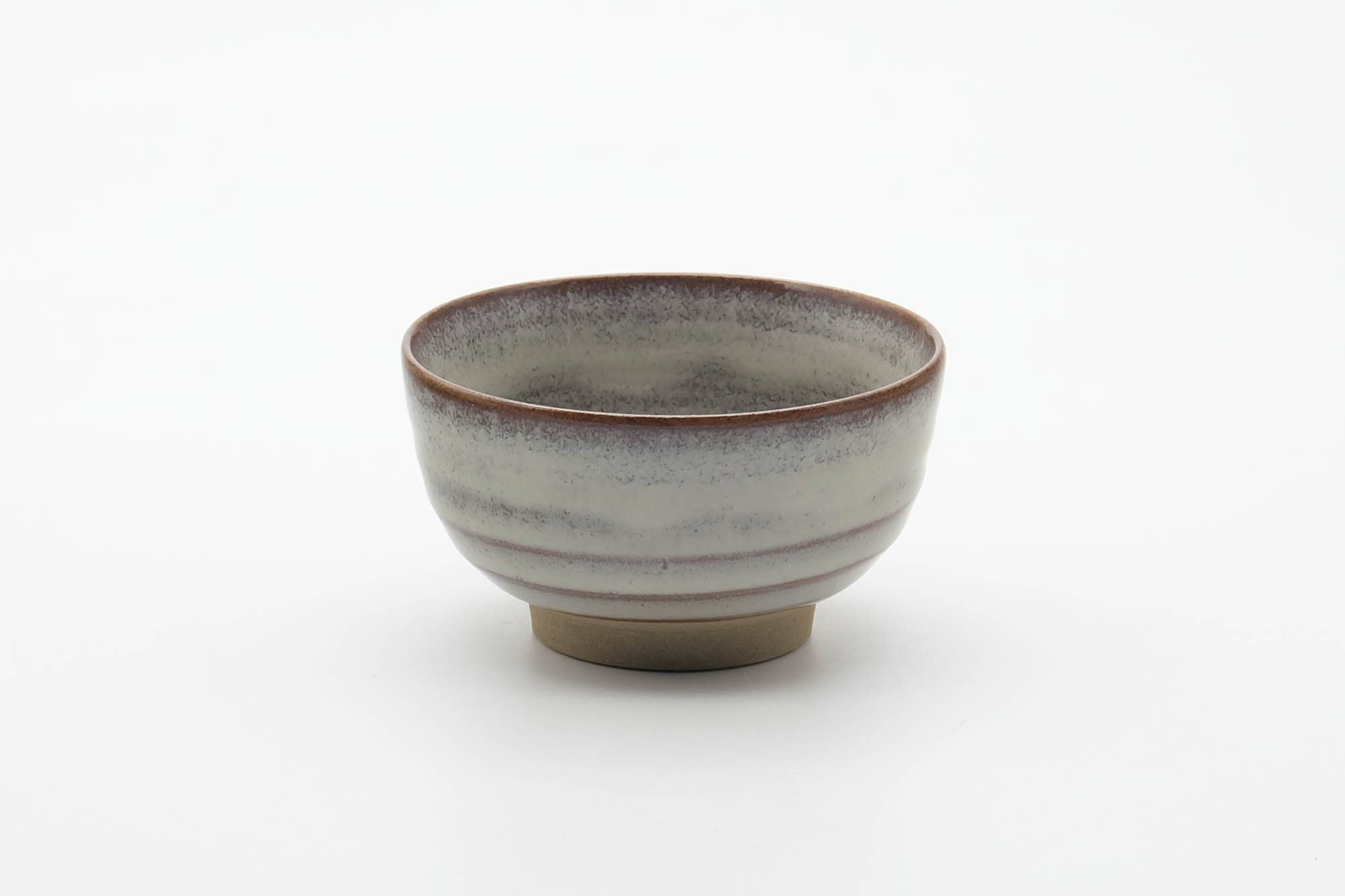 Japanese Teacup - Grey Milky Glazed Spiraling Yunomi - 130ml