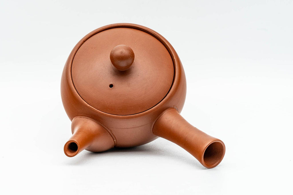 Japanese Kyusu - Tiny Red Shudei Tokoname-yaki Debeso Teapot - 75ml