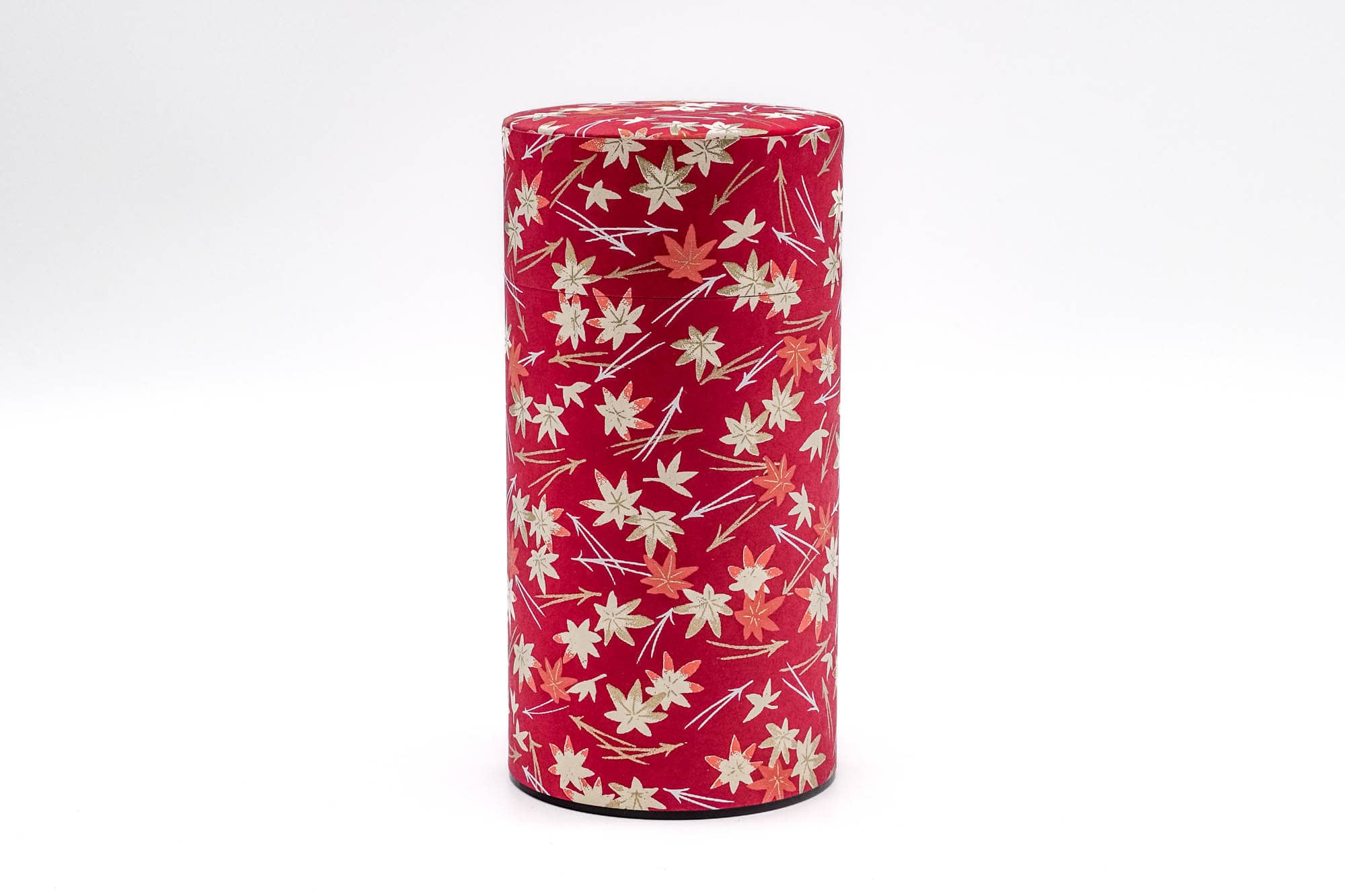 Red Momiji Washi Tea Canister - 200g