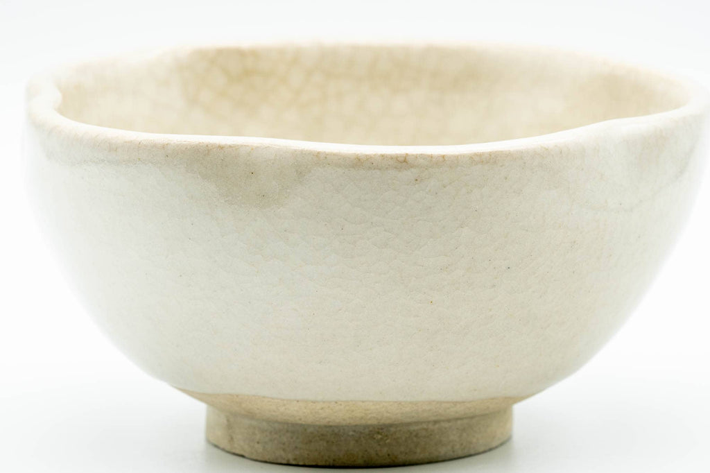 Japanese Matcha Bowl - Milky White Glazed Plum Blossom-shaped Chawan - 300ml