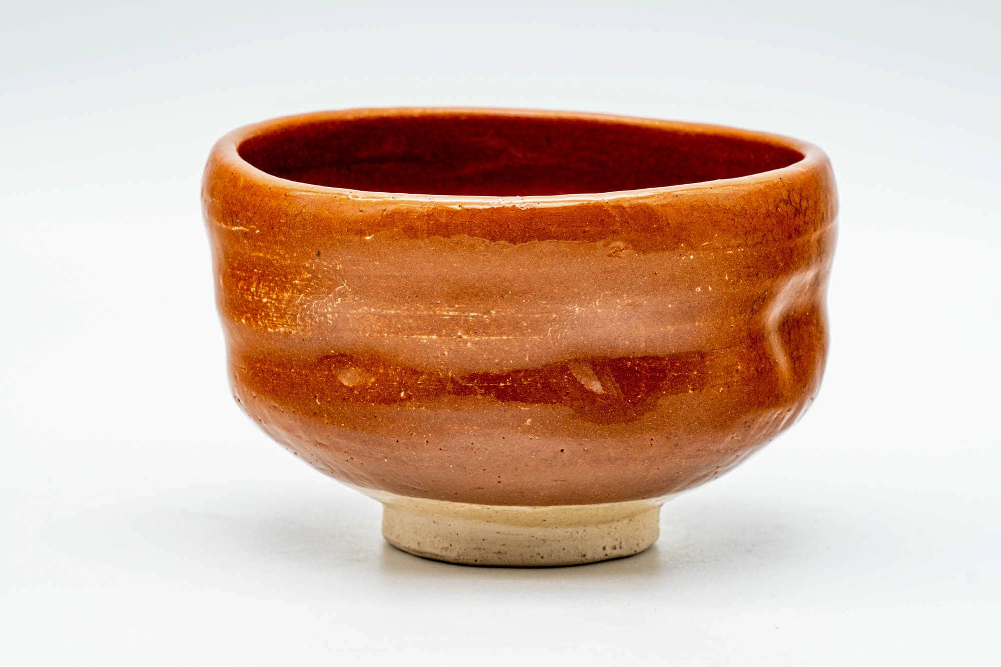 Japanese Matcha Bowl - 尾州 七郎治 Owari Shichiroji - Aka-Raku Tokoname-yaki Chawan - 250ml