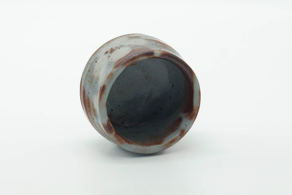 Japanese Teacup - Blue Orange Shino Glazed Yunomi - 75ml