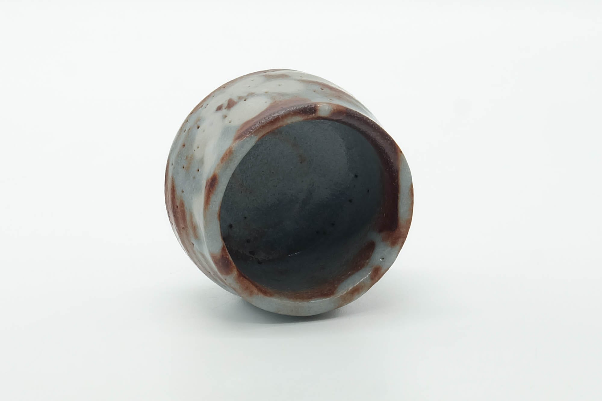 Japanese Teacup - Blue Orange Shino Glazed Yunomi - 75ml